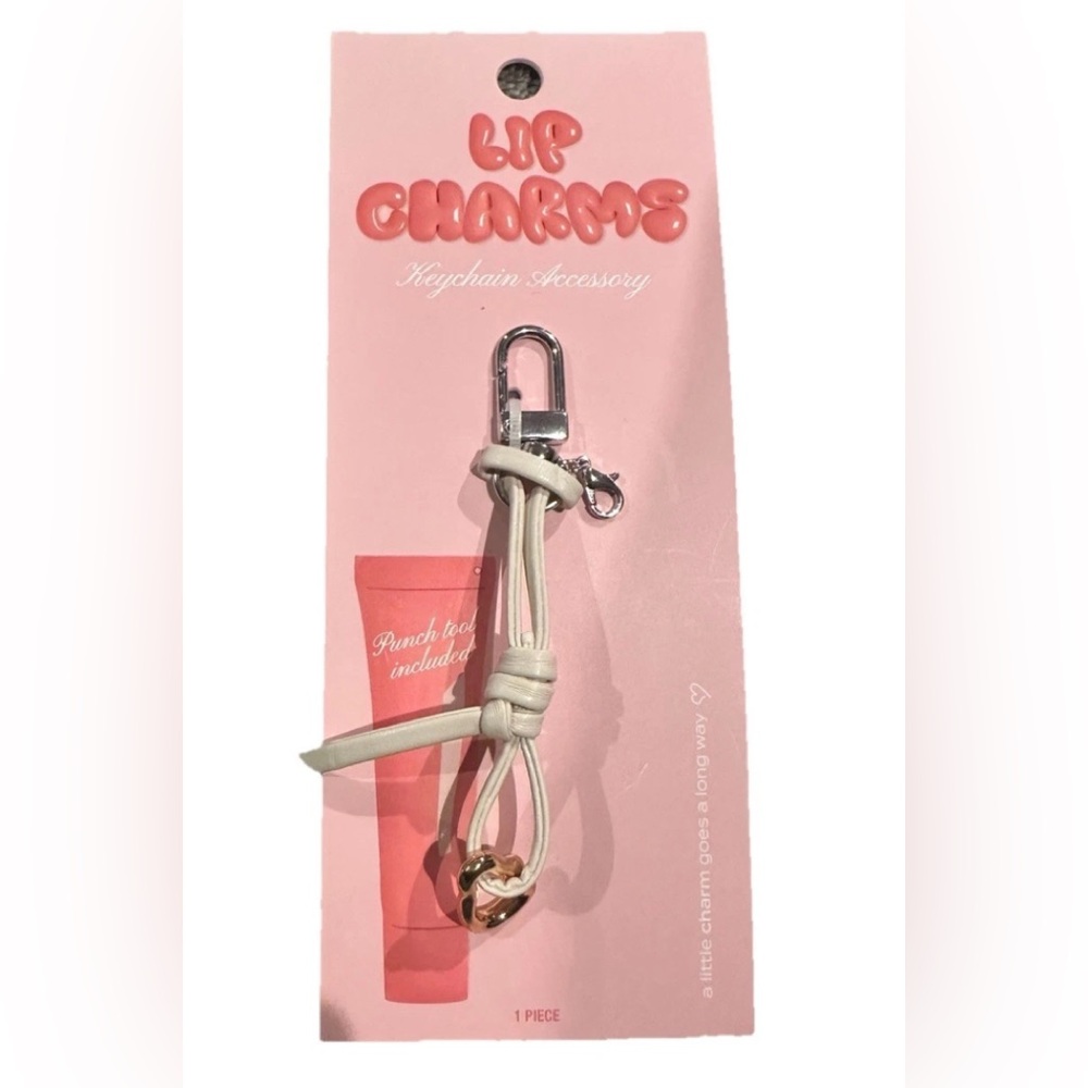 Studio Artifact Lipcharm Keychain Accessory w/Punch Tool Faux Leather Olive